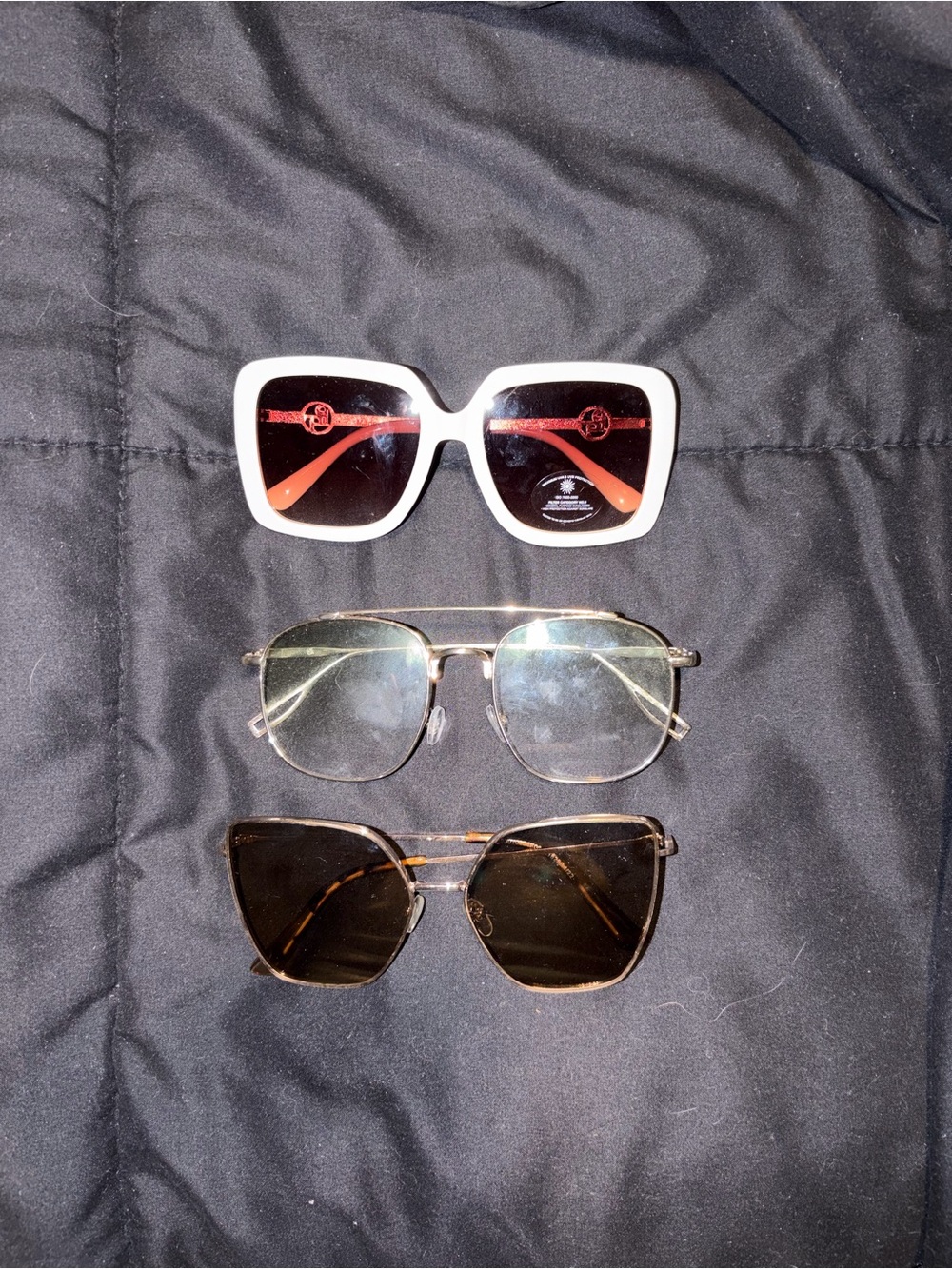 White Frame Red Lens Women's Fashion Sunglasses